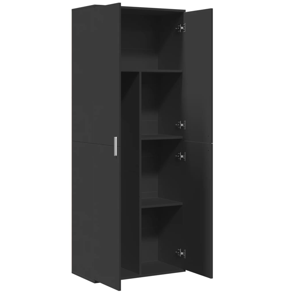 vidaXL Buffet haut noir 70x35x180 cm Aggloméré
