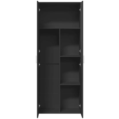 vidaXL Buffet haut noir 70x35x180 cm Aggloméré