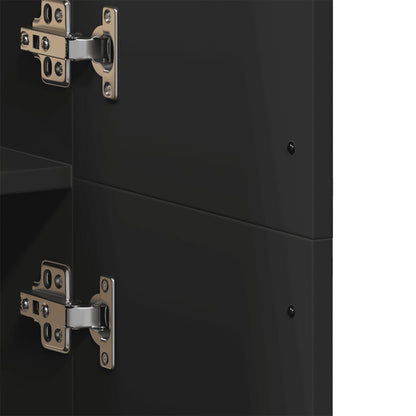 vidaXL Buffet haut noir 70x35x180 cm Aggloméré