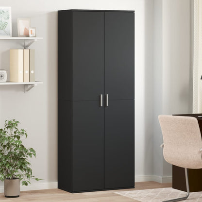 vidaXL Buffet haut noir 70x35x180 cm Aggloméré