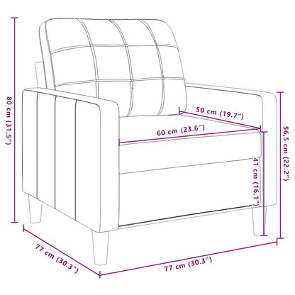 Sessel Weinrot 60 cm Samt
