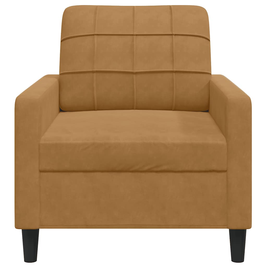 vidaXL Sessel Braun 60 cm Samt