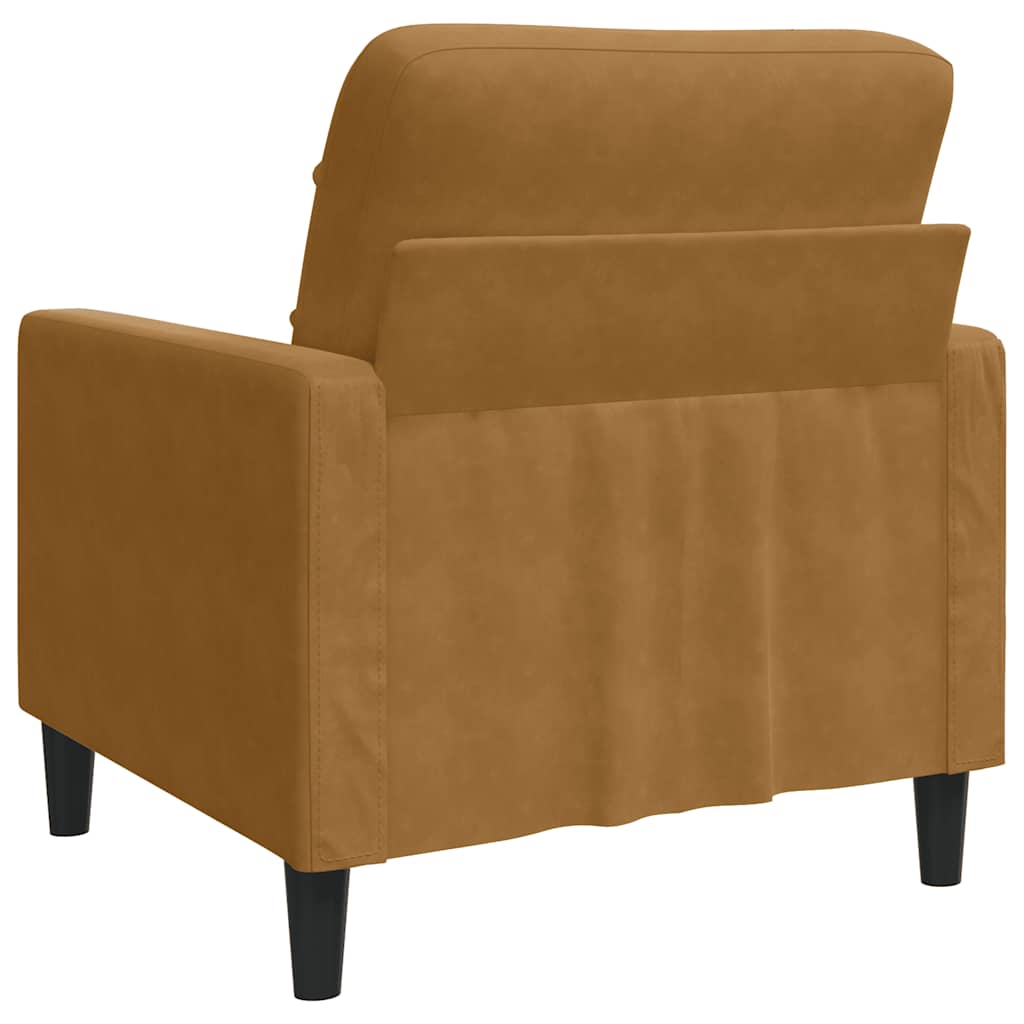 vidaXL Sessel Braun 60 cm Samt