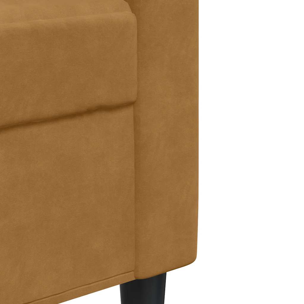 vidaXL Sessel Braun 60 cm Samt