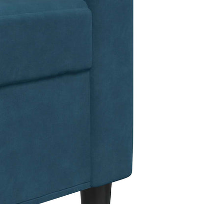2-Sitzer-Sofa Blau 140 cm Samt