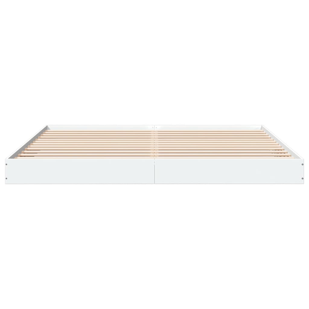 vidaXL Bettgestell Weiß 200x200 cm Holzwerkstoff
