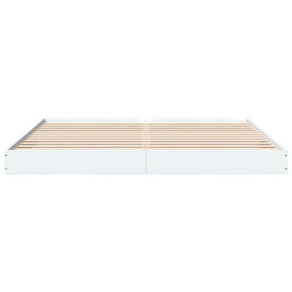 vidaXL Bettgestell Weiß 200x200 cm Holzwerkstoff