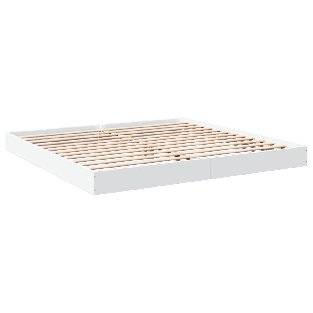 vidaXL Bettgestell Weiß 200x200 cm Holzwerkstoff