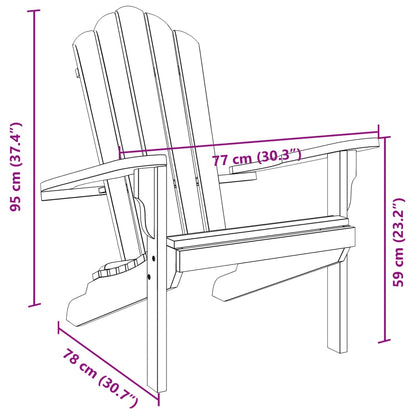 vidaXL Adirondack-Gartenstuhl 77x78x95 cm Massivholz Teak