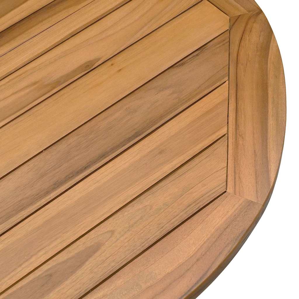 vidaXL Gartentisch Ø109x74 cm Massivholz Teak