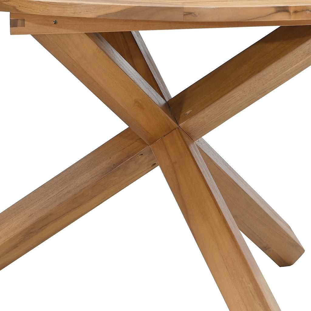 vidaXL Gartentisch Ø109x74 cm Massivholz Teak