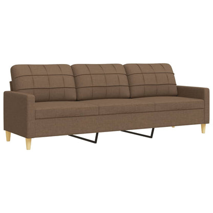 vidaXL Salon de jardin 4 pcs avec pouf Tissu Marron