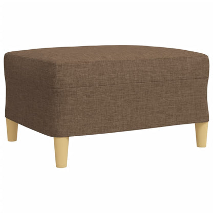vidaXL Salon de jardin 4 pcs avec pouf Tissu Marron