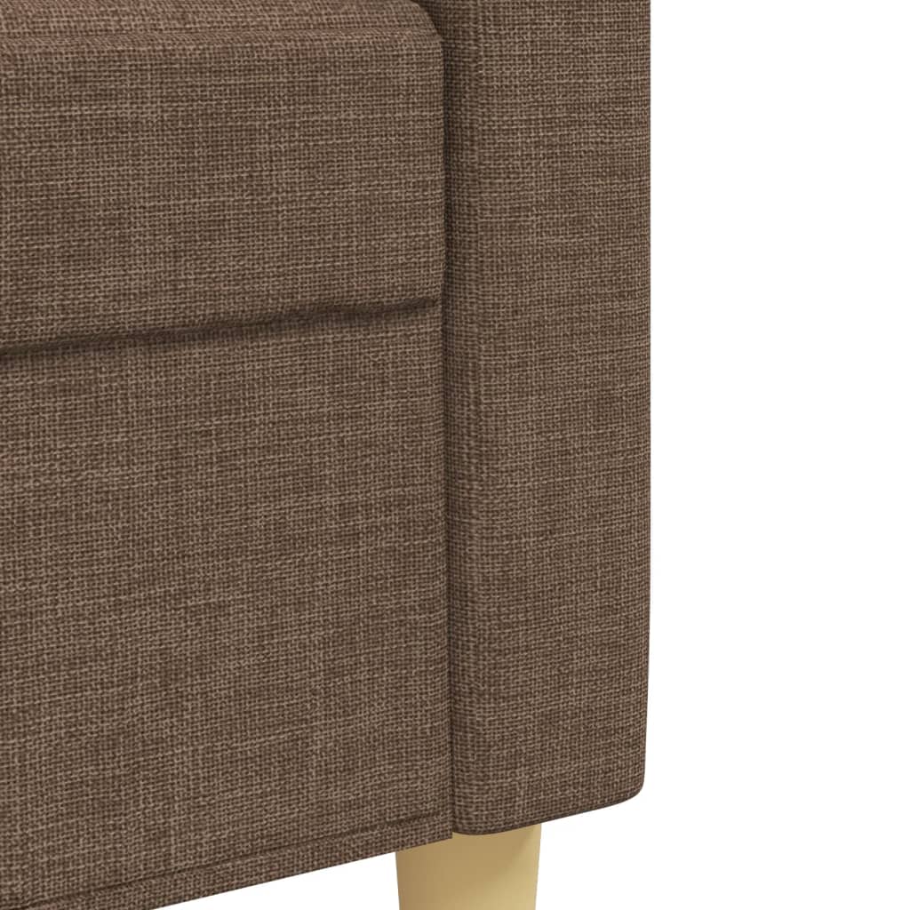 vidaXL Salon de jardin 4 pcs avec pouf Tissu Marron