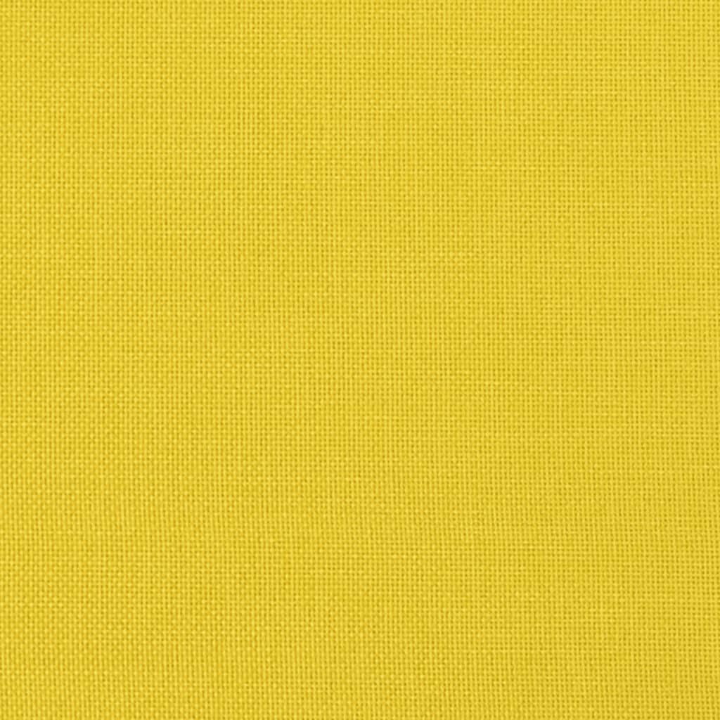 vidaXL Ensemble de canapés 4 pcs avec repose-pied Tissu Jaune clair