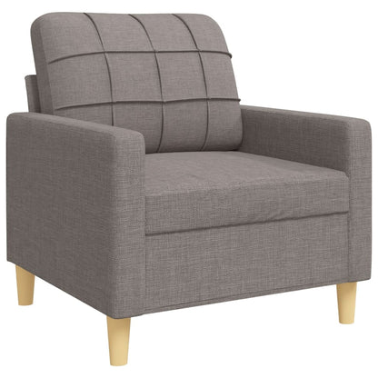vidaXL Ensemble de canapés 4 pcs avec repose-pieds Tissu Taupe