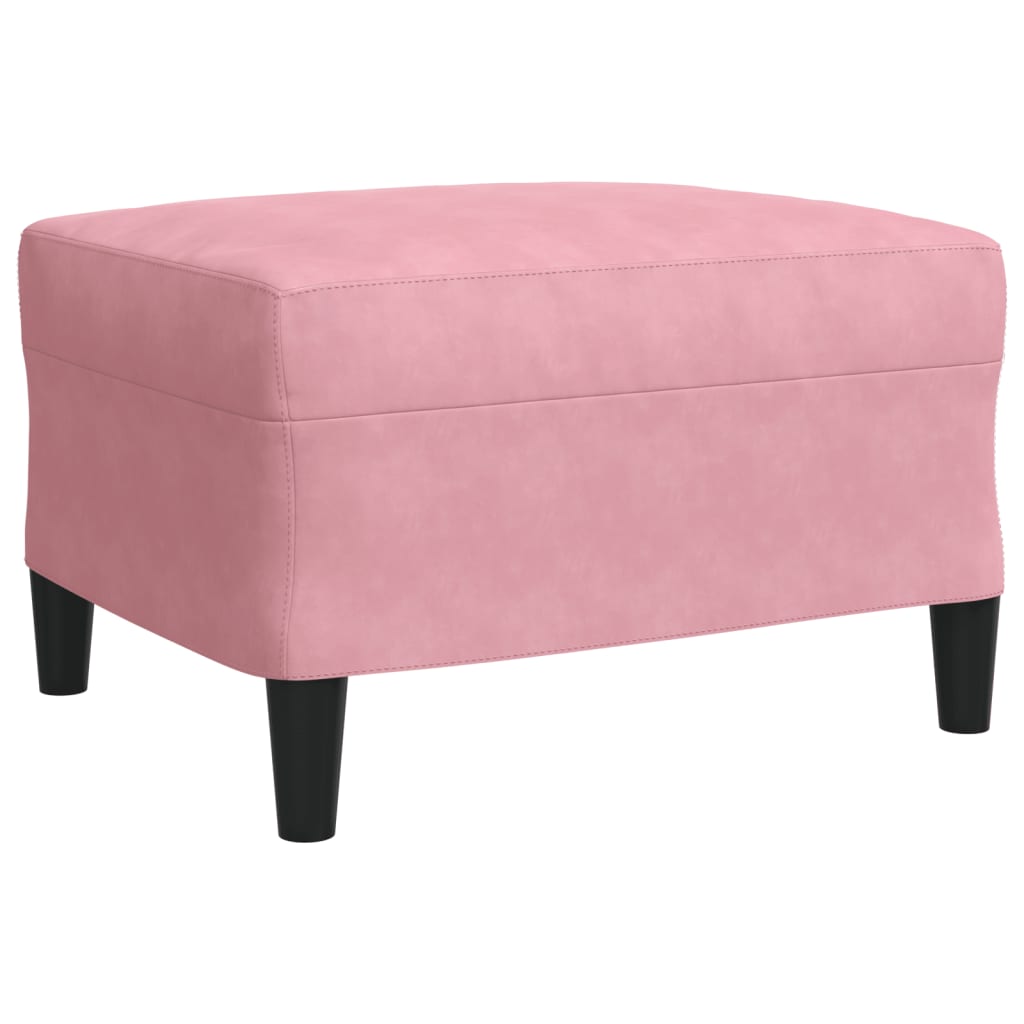vidaXL 4-tlg. Sofagarnitur mit Kissen Rosa Samt
