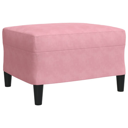vidaXL 4-tlg. Sofagarnitur mit Kissen und Nackenrollen Rosa Samt