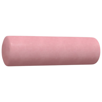 vidaXL 4-tlg. Sofagarnitur mit Kissen und Nackenrollen Rosa Samt