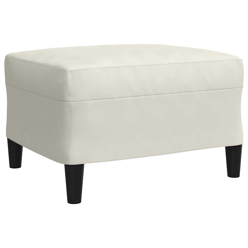 vidaXL Ensemble canapé 4 pcs avec coussins et traversins Crème Velours