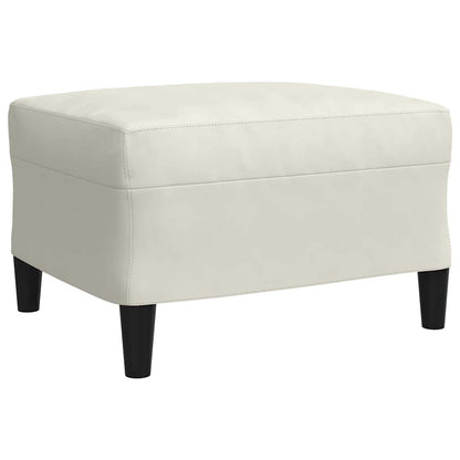 vidaXL Ensemble canapé 4 pcs avec coussins et traversins Crème Velours
