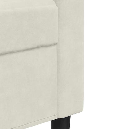 vidaXL Ensemble canapé 4 pcs avec coussins et traversins Crème Velours