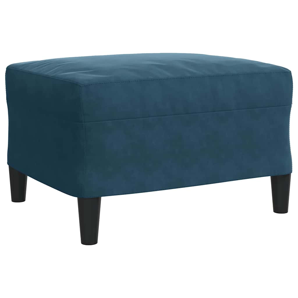vidaXL Ensemble de canapés 4 pcs avec coussins et traversins velours bleu