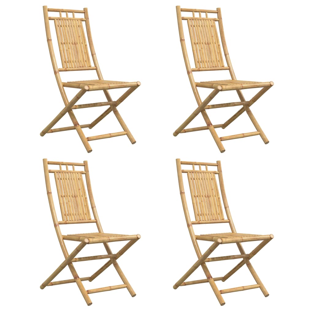 vidaXL Gartenstühle 4 Stk. Klappbar 46x66x99 cm Bambus