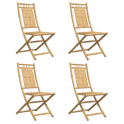 vidaXL Gartenstühle 4 Stk. Klappbar 46x66x99 cm Bambus