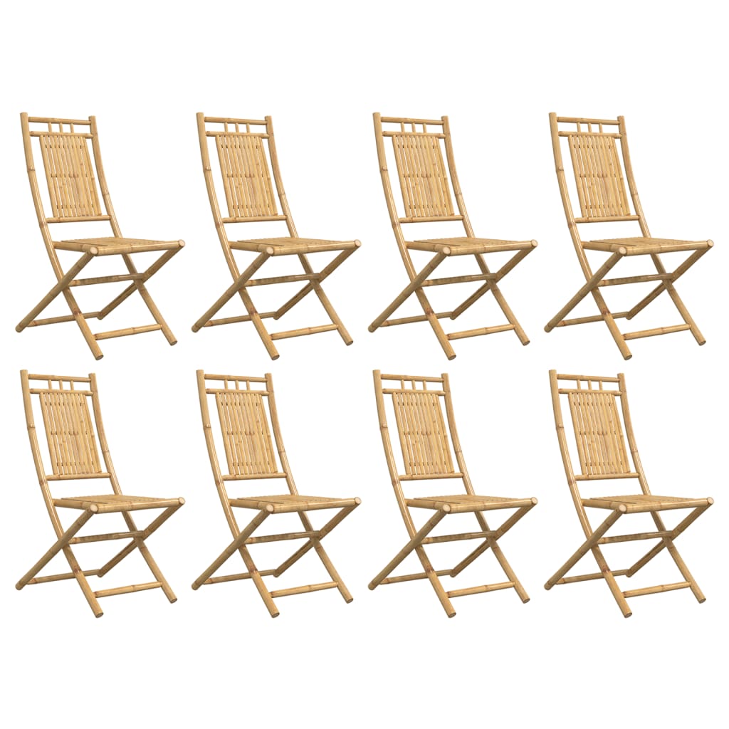 vidaXL Gartenstühle 8 Stk. Klappbar 46x66x99 cm Bambus