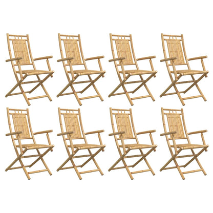 vidaXL Chaises de jardin pliantes 8 pcs 53x66x99 cm Bambou