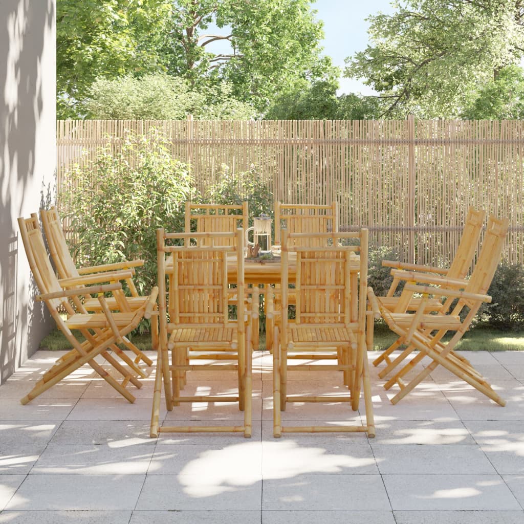 vidaXL Chaises de jardin pliantes 8 pcs 53x66x99 cm Bambou