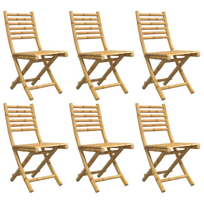 vidaXL Gartenstühle 6 Stk. Klappbar 43x54x88 cm Bambus