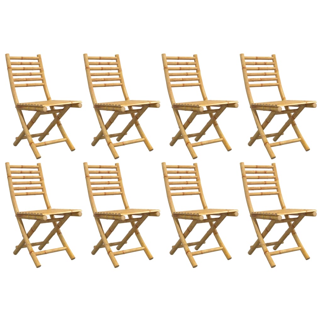 vidaXL Chaises de jardin pliantes 8 pcs 43x54x88 cm Bambou