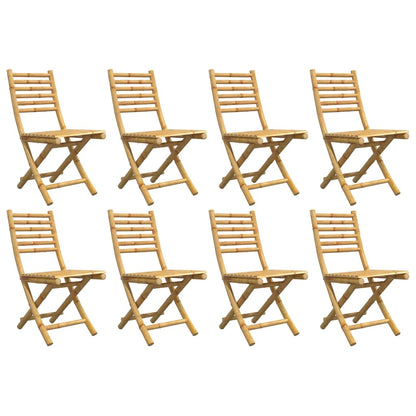 vidaXL Chaises de jardin pliantes 8 pcs 43x54x88 cm Bambou
