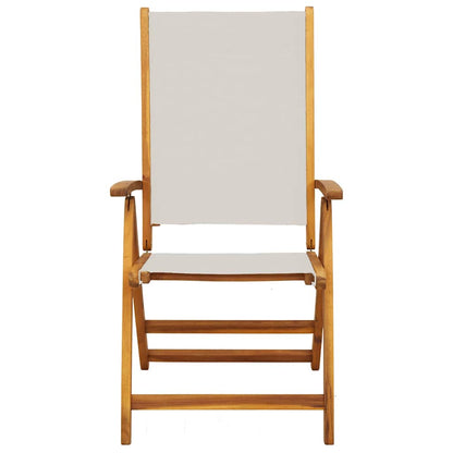 vidaXL Chaises de jardin 4 pcs Pliables Bois d'acacia massif et textilène