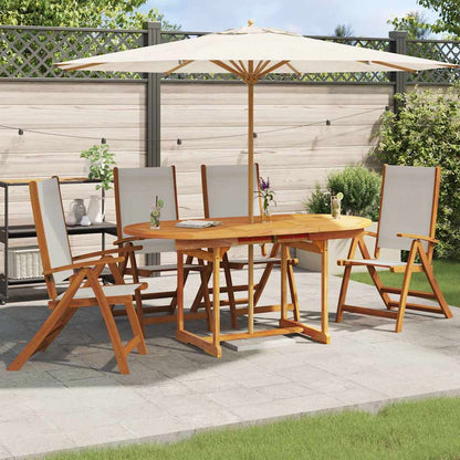 vidaXL Chaises de jardin 4 pcs Pliables Bois d'acacia massif et textilène