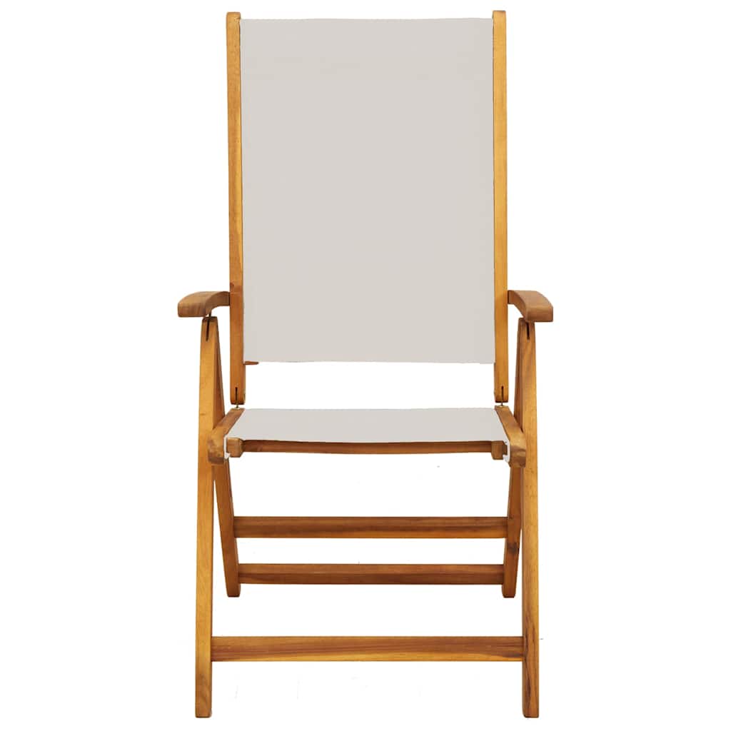 vidaXL Chaises de jardin 6 pcs Pliantes Bois d'acacia massif et textilène