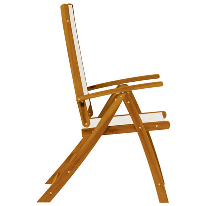 vidaXL Chaises de jardin 8 pcs Pliantes Bois d'acacia massif et textilène