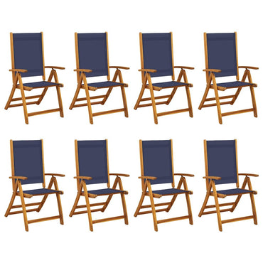 vidaXL Chaises de jardin 8 pcs Pliantes Bois d'acacia massif et textilène
