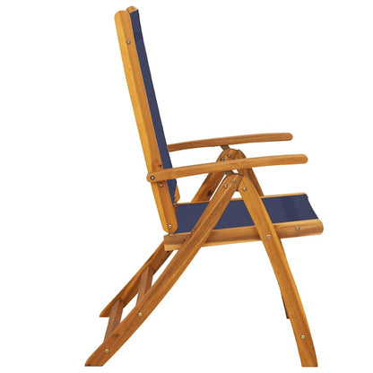 vidaXL Gartenstühle 8 Stk. Klappbar Massivholz Akazie und Textilene