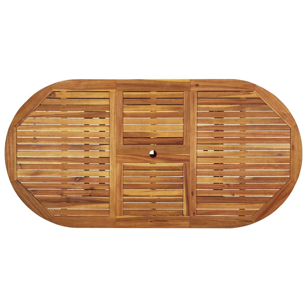 vidaXL Ensemble repas de jardin 5 pcs Bois d'acacia massif et textilène