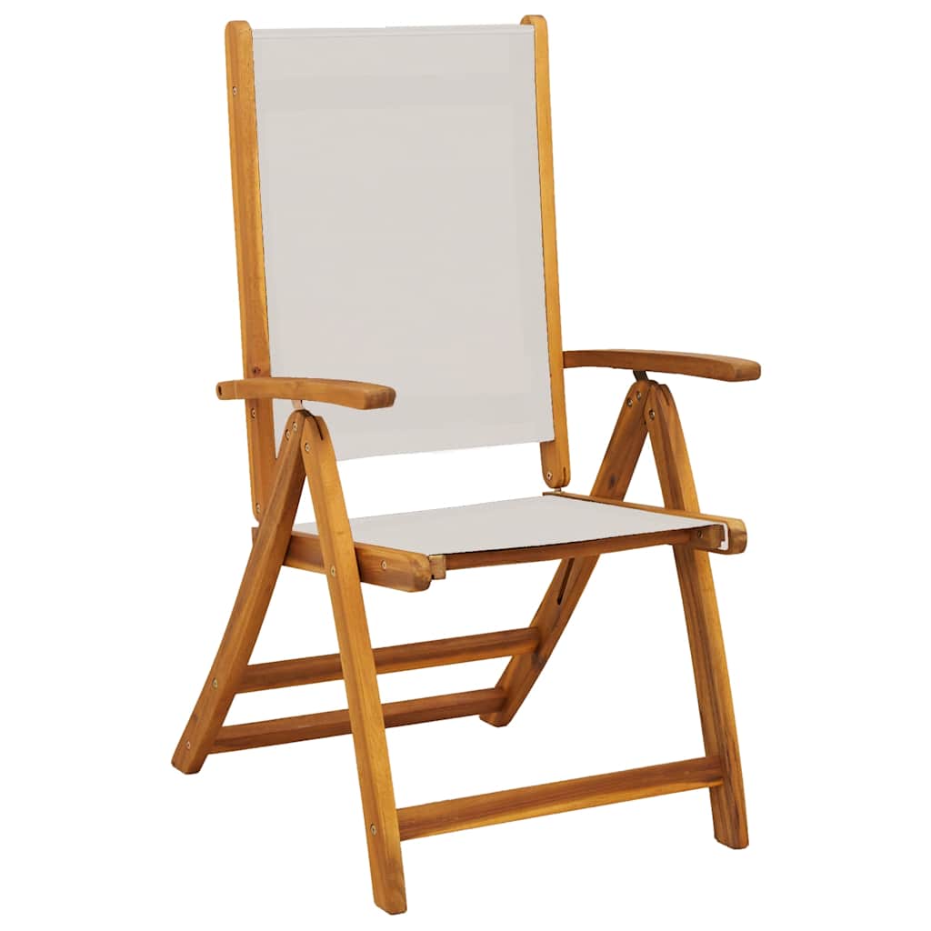 vidaXL 5-tlg. Garten-Essgruppe Massivholz Akazie und Textilene
