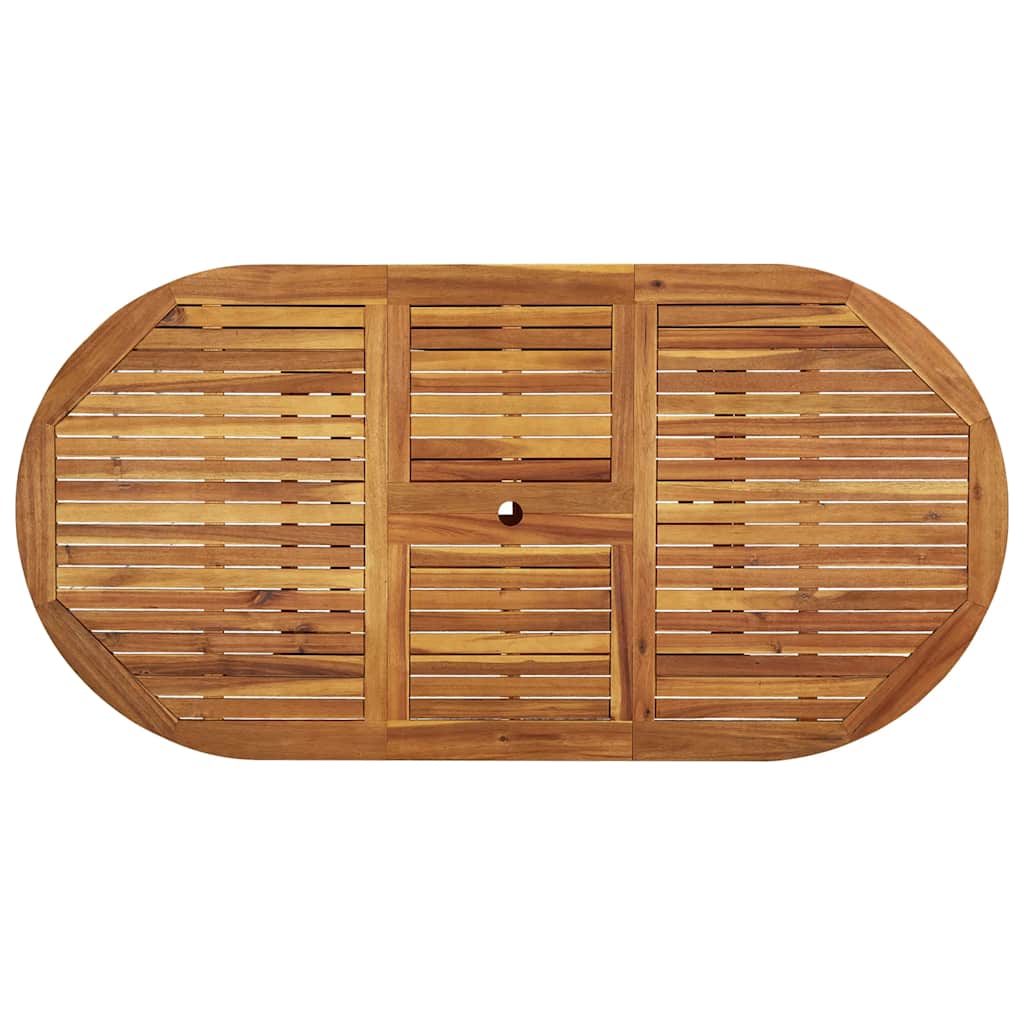 vidaXL Salon de jardin 5 pcs Bois d'acacia massif et textilène