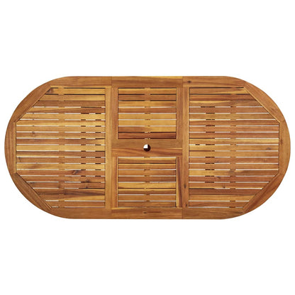 vidaXL Salon de jardin 5 pcs Bois d'acacia massif et textilène