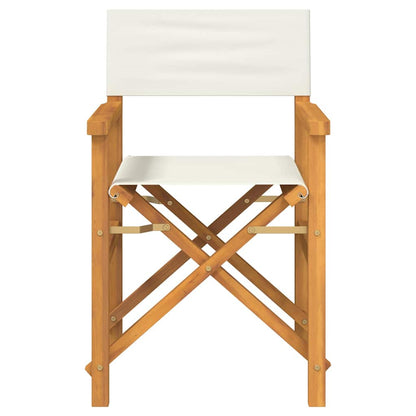 vidaXL Regiestuhl Klappbar Creme Massivholz Teak
