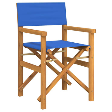 vidaXL Regiestuhl Klappbar Blau Massivholz Teak