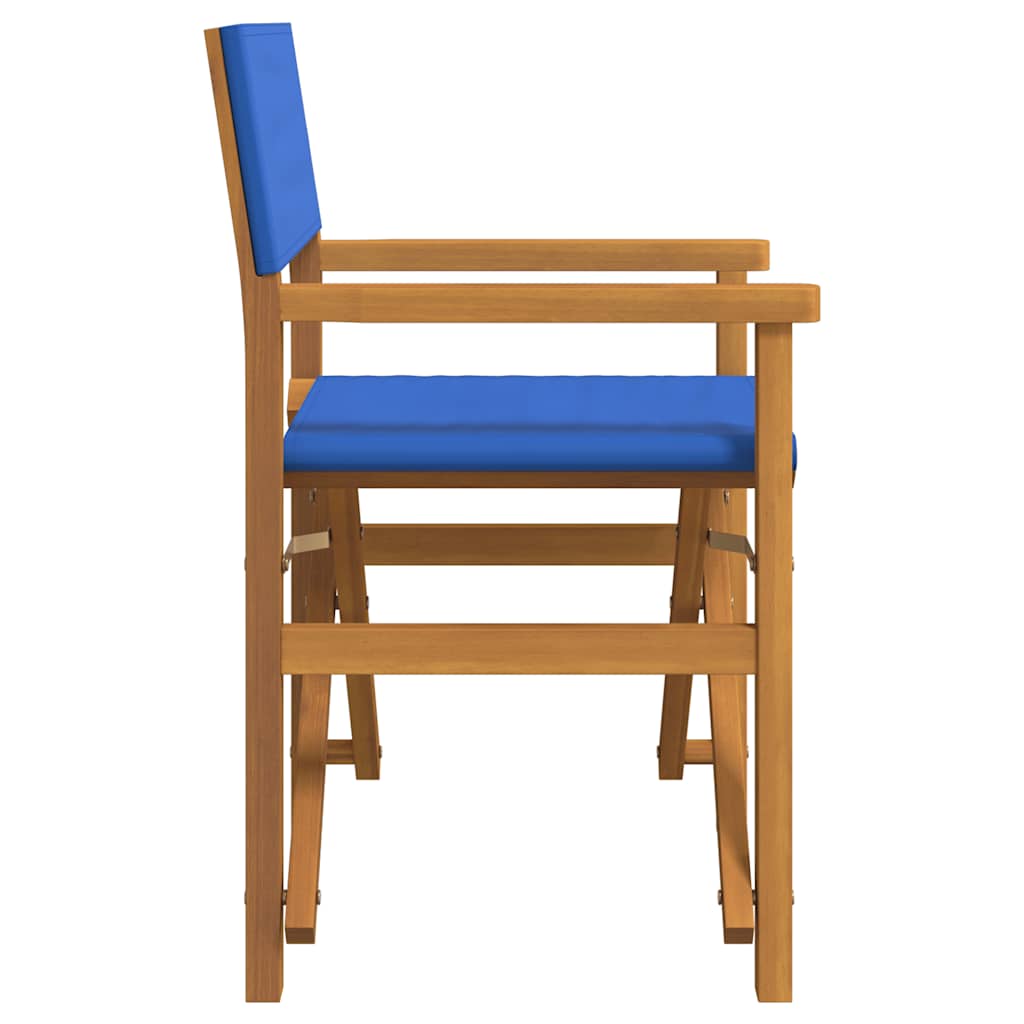 vidaXL Regiestühle 2 Stk. Klappbar Blau Massivholz Teak