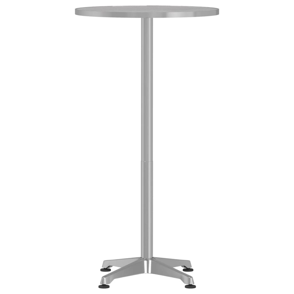 vidaXL Outdoor-Bartisch Höhenverstellbar Ø59,5x70/109,5 cm Aluminium