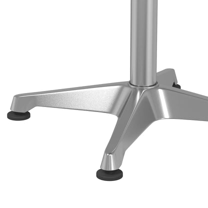 vidaXL Table de bar d'extérieur réglable en hauteur Ø59,5x70/114,5 cm Aluminium